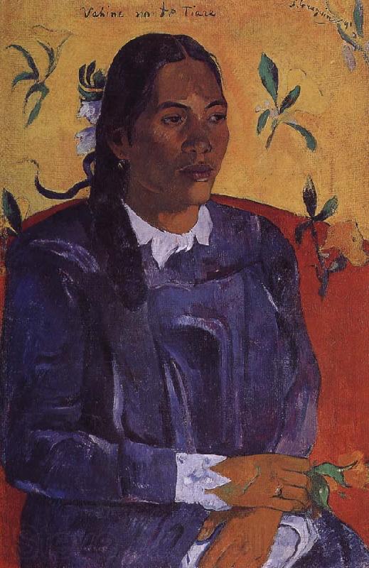 Paul Gauguin Woman holding flowers Germany oil painting art